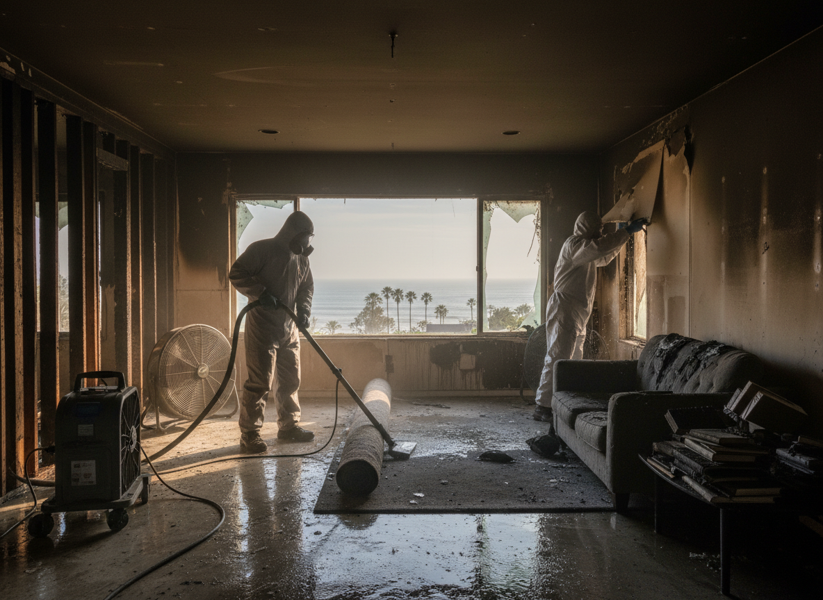 Water Damage Remediation After Fire in Palos Verdes Peninsula, CA